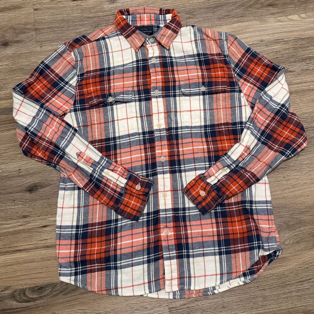 Lucky Brand Red and Blue Plaid Shirt